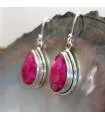 Boucles d'oreilles argent et racine de rubis Shantilight