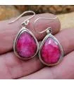 Boucles d'oreilles argent et racine de rubis Shantilight
