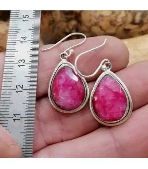 Boucles d'oreilles argent et racine de rubis Shantilight