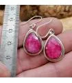 Boucles d'oreilles argent et racine de rubis Shantilight