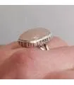 Bague argent vintage pierre naturelle quartz rose