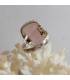 Bague argent vintage pierre naturelle quartz rose