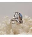 Bague Vrishti-Patha – Argent 925 & Labradorite