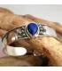 Bracelet argent artisanal pierre lapis lazuli