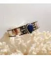 Bracelet argent artisanal pierre lapis lazuli