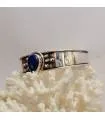 Bracelet argent artisanal pierre lapis lazuli