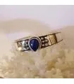 Bracelet argent artisanal pierre lapis lazuli