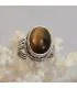 Bague argent bijou homme femme oeil de tigre
