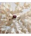 Bague "square" en argent et pierre naturelle de rubis