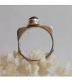 Bague "square" en argent et pierre naturelle de rubis