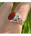 Bague en argent pierre naturelle de cornaline