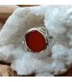 Bague en argent pierre naturelle de cornaline