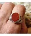 Bague en argent pierre naturelle de cornaline
