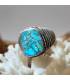 Bague royale turquoise et argent pour homme