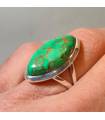 Bague vintage en argent et pierre naturelle de turquoise Mohave.