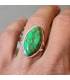 Bague vintage en argent et pierre naturelle de turquoise Mohave.