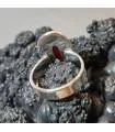 Bague ethnique en argent et corail italien