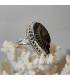 Bague royale en argent et ammonite fossilisé en pyrite