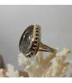 Bague argent bijou royal pierre naturelle quartz tourmaline