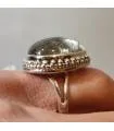 Bague argent bijou royal pierre naturelle quartz tourmaline