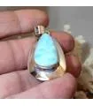 Pendentif en argent pierre naturelle de larimar.