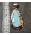 Pendentif en argent pierre naturelle de larimar.