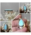 Pendentif en argent pierre naturelle de larimar.