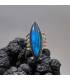 Bague argent pierre naturelle de labradorite bleue