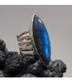 Bague Nila-Ratri – Argent 925 & Labradorite Bleue