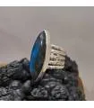 Bague Nila-Ratri – Argent 925 & Labradorite Bleue