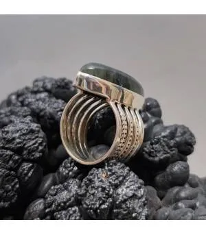 Bague Nila-Ratri – Argent 925 & Labradorite Bleue