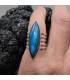 Bague argent pierre naturelle de labradorite bleue