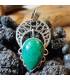 pendentif en argent et pierre naturelle de turquoise