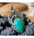 pendentif en argent et pierre naturelle de turquoise