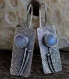 Boucles d'oreilles argent et pierre
